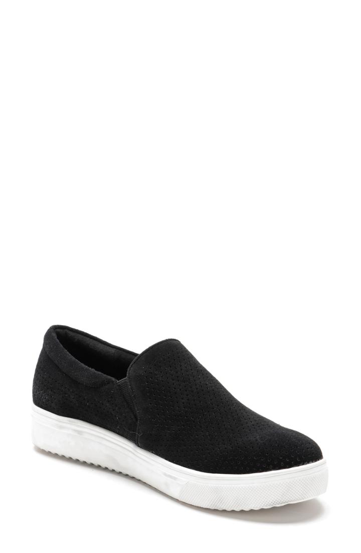 Women's Blondo Gallert Perforated Waterproof Platform Sneaker M - Black