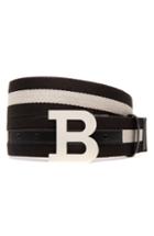 Men's Bally B-buckle Reversible Webbed Belt