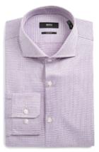 Men's Boss Mark Sharp Fit Geometric Dress Shirt .5 R - Pink