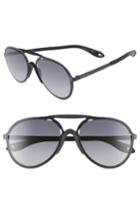 Men's Givenchy 57mm Aviator Sunglasses - Summit Black