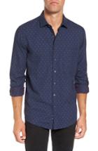Men's Rodd & Gunn Annaby Sports Fit Dot Sport Shirt, Size - Blue