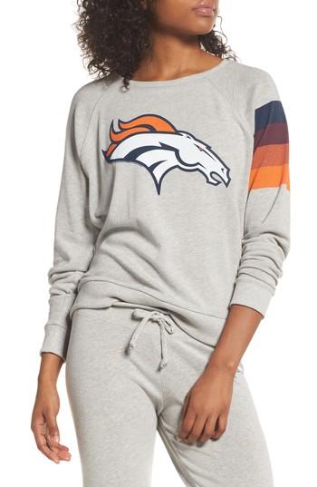 Women's Junk Food Nfl Denver Broncos Hacci Sweatshirt, Size Xxl - Grey