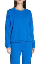 Women's Michael Kors Crystal Drawstring Cashmere Blend Hoodie - Blue