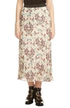 Women's Maje Floral Pleated Midi Skirt