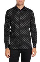 Men's Ted Baker London Greenpa Slim Fit Print Sport Shirt (s) - Black