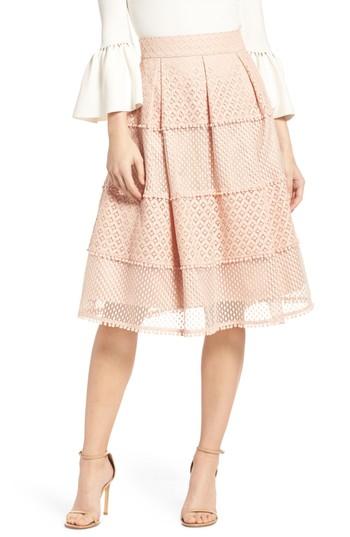 Women's Eliza J Banded Lace Midi Skirt