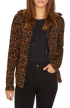 Women's Sanctuary Zip Me Up Leopard Hoodie - Brown