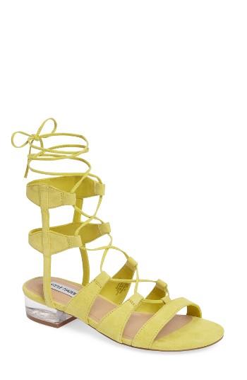 Women's Steve Madden Chely Lace-up Sandal .5 M - Yellow