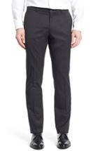 Men's Ballin Regular Fit Flat Front Trousers - Grey