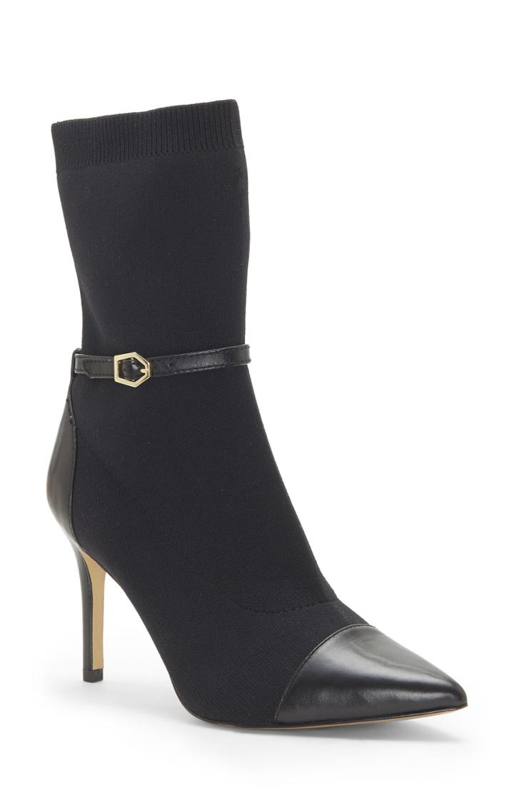 Women's Louise Et Cie Seika Cap Toe Sock Bootie .5 M - Black