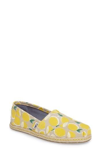 Women's Toms Alpargata Slip-on .5 M - Yellow