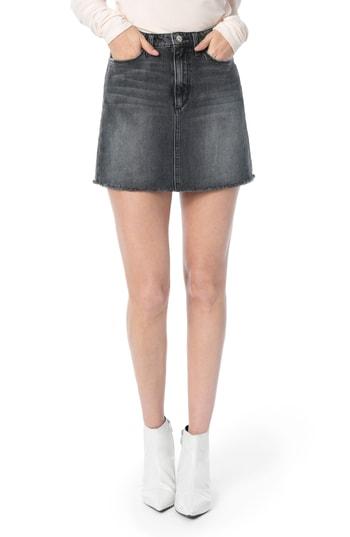 Women's Joe's Bella Frayed Hem Denim Skirt - Black
