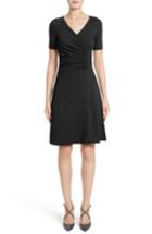 Women's Armani Collezioni Milano Jersey Faux Wrap Dress - Black