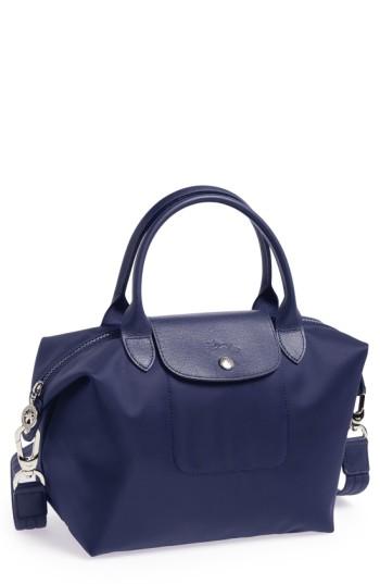 Longchamp 'small Le Pliage Neo' Nylon Tote - Blue