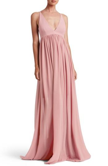 Women's Dress The Population Phoebe Chiffon Gown, Size - Pink