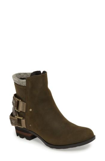 Women's Sorel Lolla Waterproof Bootie M - Green