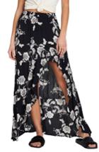 Women's Billabong Kick Twist Floral Maxi Dress - Black