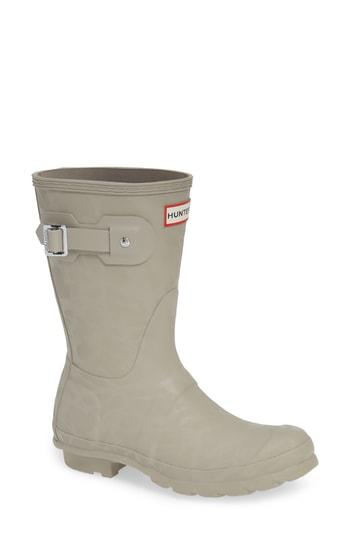 Women's Hunter Original Textured Short Rain Boot M - Grey
