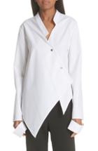 Women's Grey Jason Wu Painterly Floral Print Silk Top