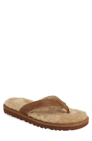 Men's Ugg 'classic' Genuine Shearling Lined Sandal