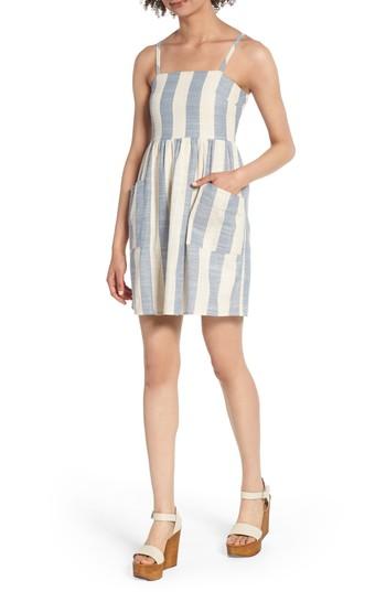 Women's Bp. Stripe Cotton Sundress, Size - Blue