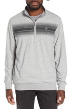 Men's Travis Mathew Gamma Ray Quarter Zip Pullover - Grey