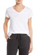 Women's Eileen Fisher Organic Cotton V-neck Tee - White