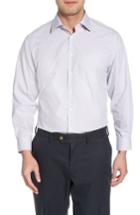 Men's Nordstrom Men's Shop Smartcare(tm) Traditional Fit Stripe Dress Shirt 32/33 - Grey