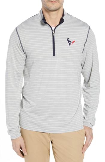 Men's Cutter & Buck Meridian - Houston Texans Regular Fit Half Zip Pullover - Blue