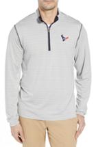 Men's Cutter & Buck Meridian - Houston Texans Regular Fit Half Zip Pullover - Blue