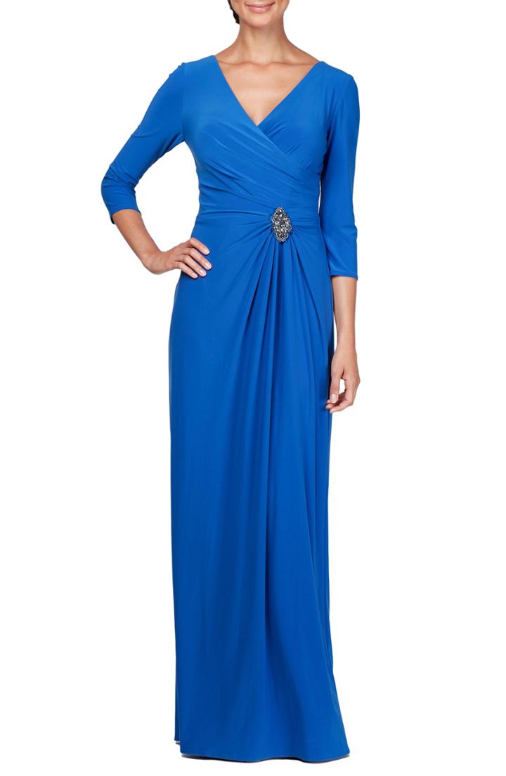 Women's Alex Evenings Ruched Evening Dress