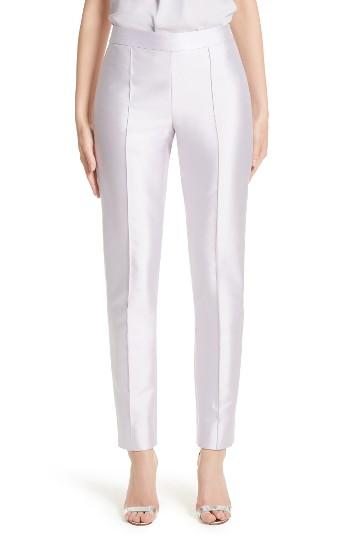 Women's St. John Collection Mikado Ankle Skinny Pants - Purple
