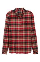 Men's O'neill Redmond Regular Fit Plaid Flannel Shirt - Red