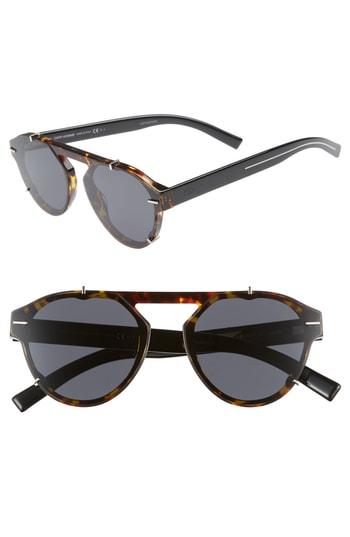 Men's Dior Homme 62mm Round Sunglasses - Havana Black