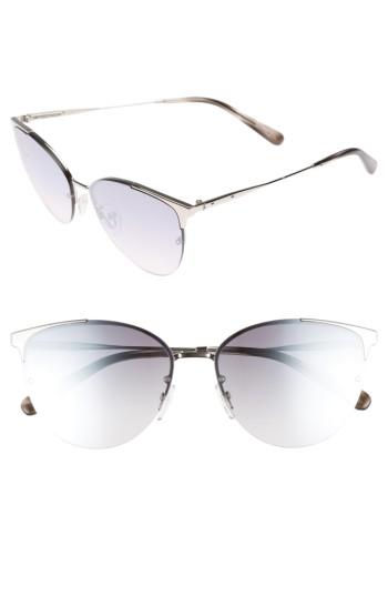 Women's Bobbi Brown The Crystal 57mm Cat Eye Sunglasses - Palladium