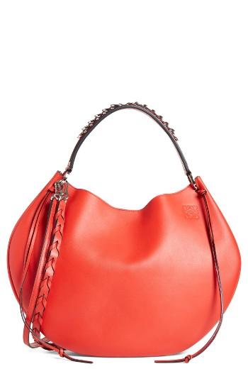 Loewe Fortune Leather Hobo - Red