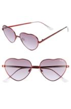 Women's Quay Australia X Elle Ferguson Kim 45mm Heart Sunglasses -