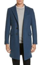 Men's Eidos Wool & Cashmere Car Coat R - Blue