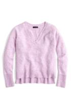 Women's J.crew Supersoft Yarn V-neck Sweater - Purple