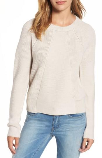 Women's Velvet By Graham & Spencer Engineered Stitch Sweater - Beige