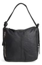 Topshop Leather Sling Shoulder Bag - Black