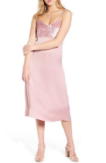 Women's Love, Fire Velvet & Satin Slipdress - Purple