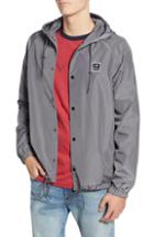 Men's Rvca Va Hooded Coach's Jacket - Grey