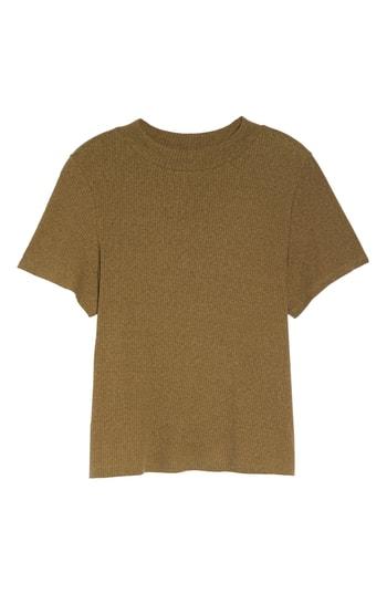 Women's Bp. Mock Neck Slouch Tee, Size - Green