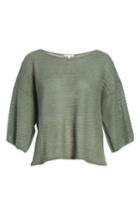 Women's Eileen Fisher Slit Sleeve Organic Linen Sweater - Green