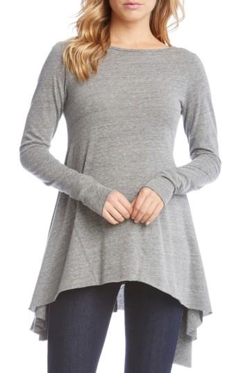 Women's Karen Kane Asymmetrical Handkerchief Hem Top - Grey