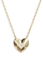Women's Argento Vivo Pave Heart Pendant Necklace