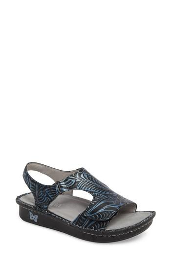 Women's Alegria Viki Embroidered Sandal -8.5us / 38eu - Blue