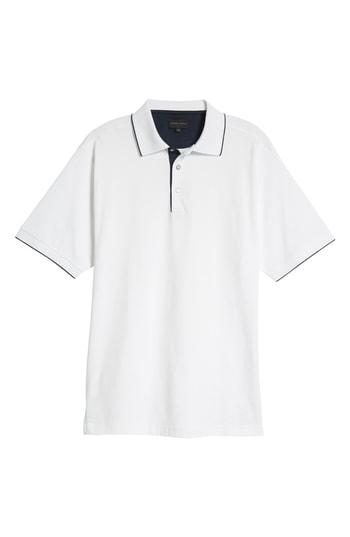 Men's Bobby Jones Solid Tipped Polo, Size - White