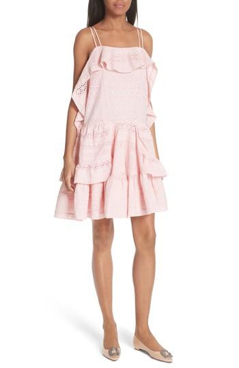 Women's Needle & Thread Deconstructed Broderie Dress - Pink